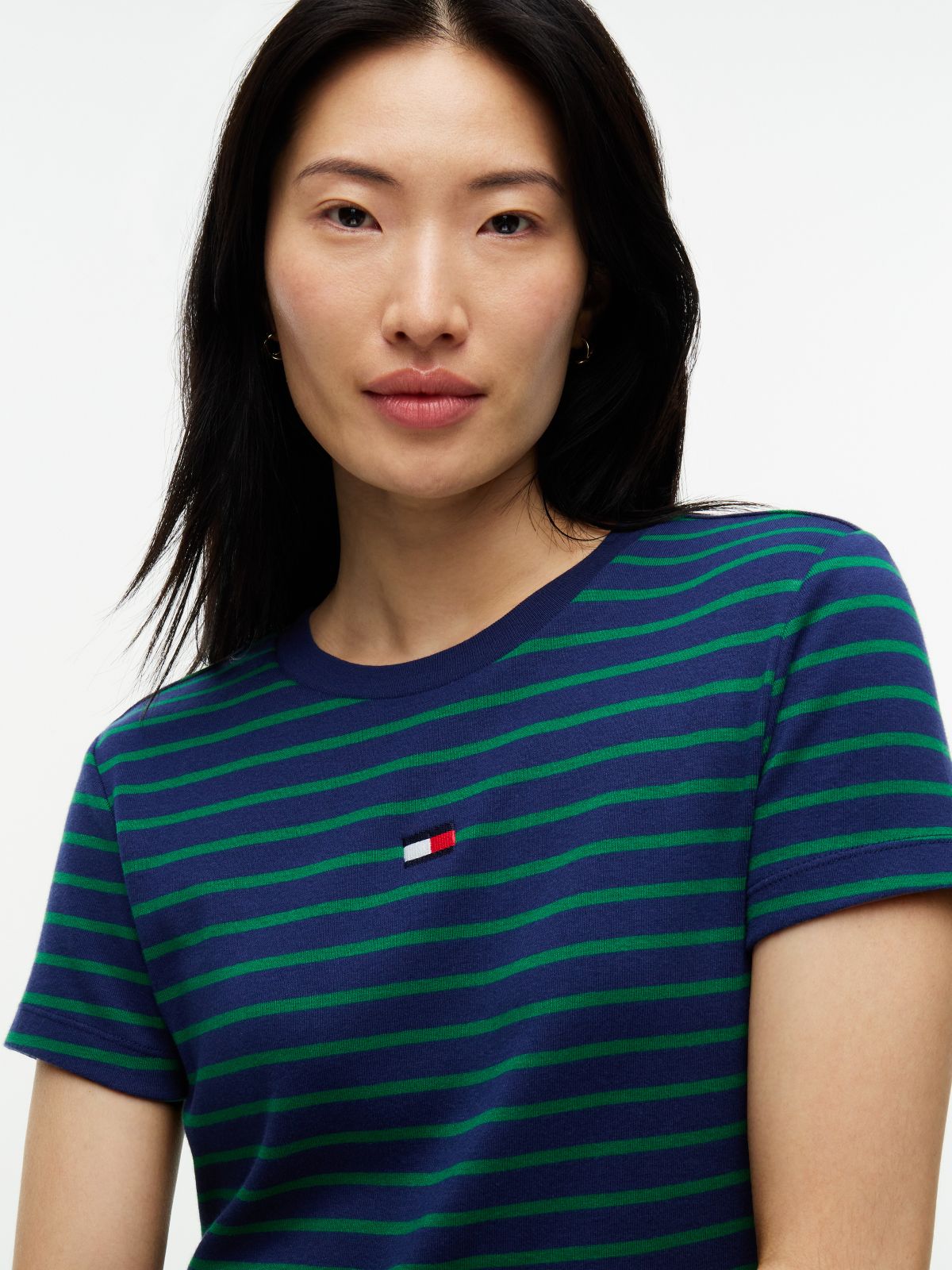 Mini Flag Logo Striped Favorite T-Shirt — Preppy Navy