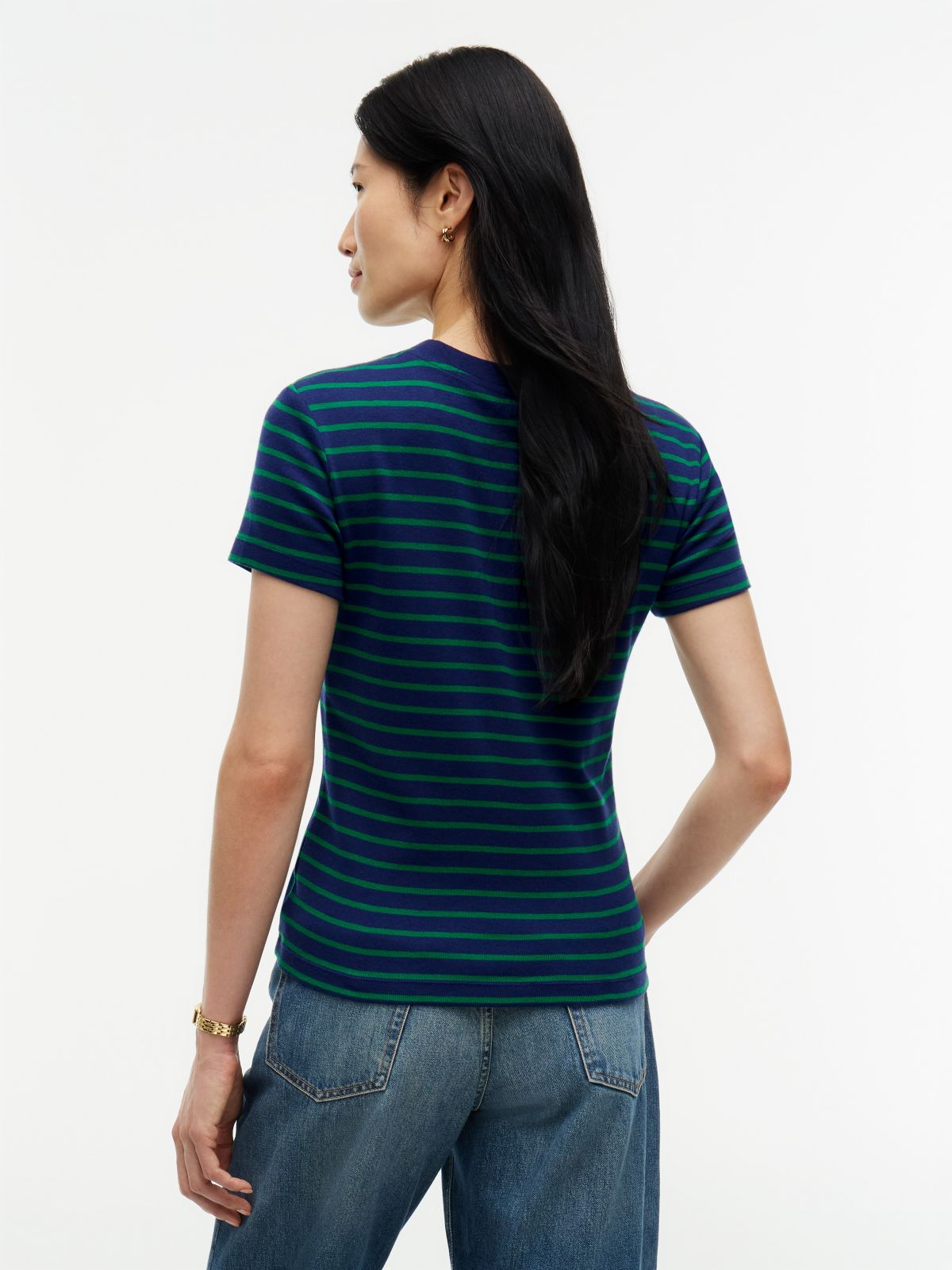 Mini Flag Logo Striped Favorite T-Shirt — Preppy Navy