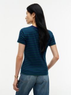 Mini Flag Logo Striped Favorite T-Shirt — Preppy Navy 4