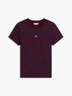 Mini Flag Logo Striped Favorite T-Shirt — Burgundy 5