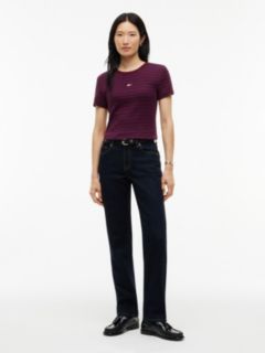 Mini Flag Logo Striped Favorite T-Shirt — Burgundy 2