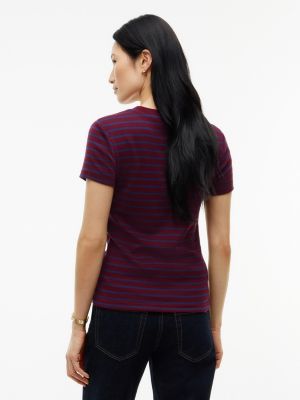 Женские футболки Tommy Hilfiger Mini Flag Logo Striped Favorite T-Shirt — фото 4
