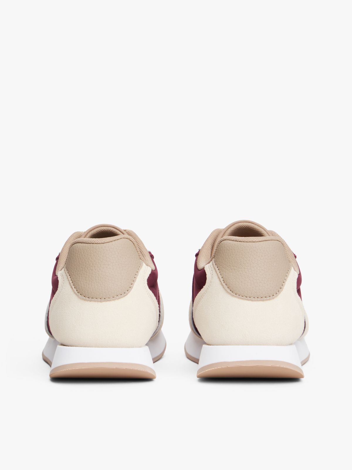 Mixed-Media Runner Sneaker — Muslin
