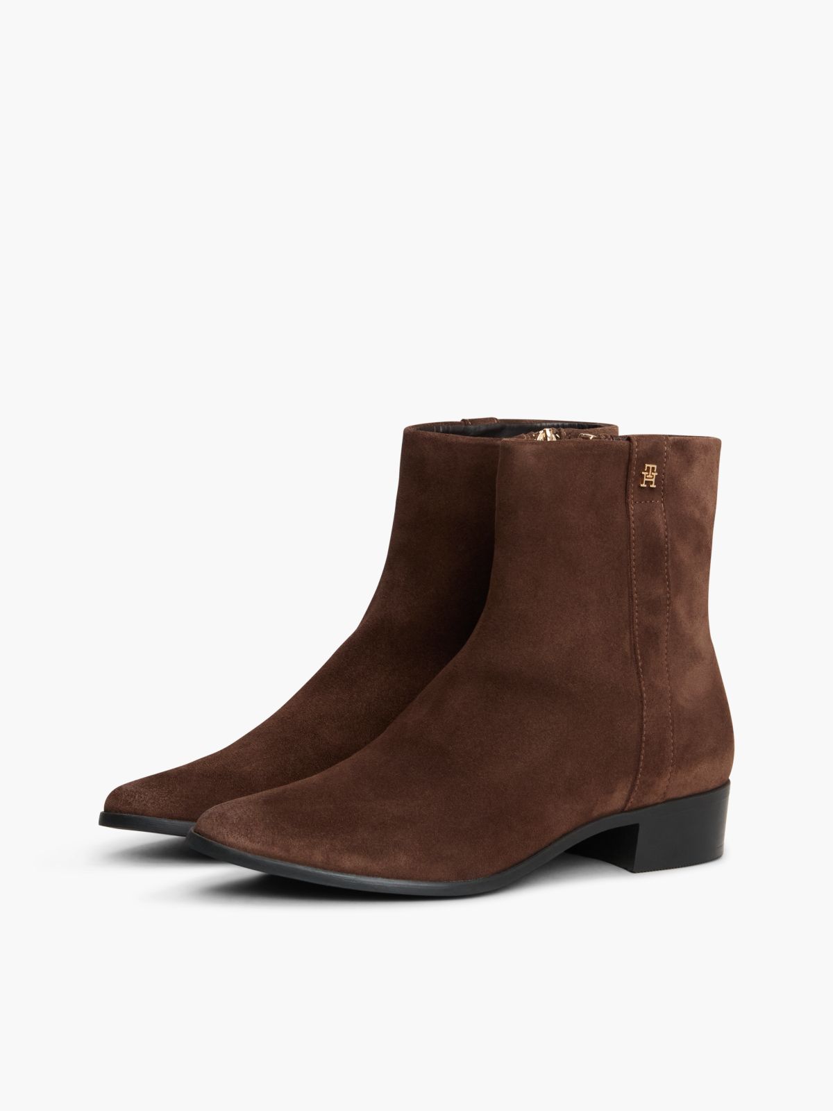 Waxed Suede Ankle Boot — Dark Coffee