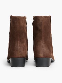 Waxed Suede Ankle Boot — Dark Coffee 4