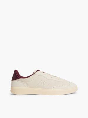 Padded Suede Skater Sneaker, Muslin