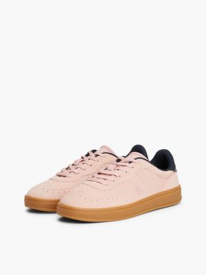 Женские кроссовки Tommy Hilfiger Padded Suede Skater, цвет: Розовый — фото 2