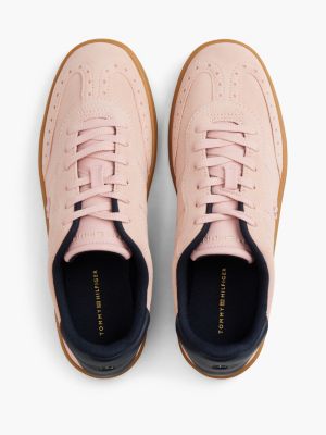 Женские кроссовки Tommy Hilfiger Padded Suede Skater, цвет: Розовый — фото 3