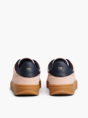 Женские кроссовки Tommy Hilfiger Padded Suede Skater, цвет: Розовый — фото 4
