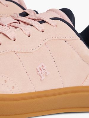 Женские кроссовки Tommy Hilfiger Padded Suede Skater, цвет: Розовый — фото 6