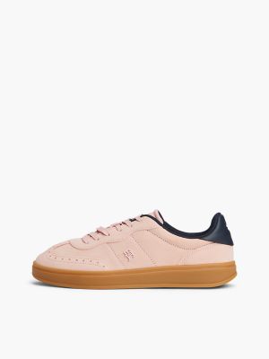 Женские кроссовки Tommy Hilfiger Padded Suede Skater, цвет: Розовый — фото 7