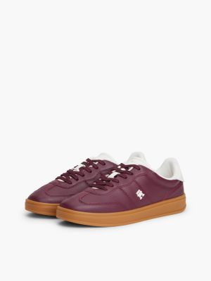 Женские кроссовки Tommy Hilfiger Padded Leather Skater, цвет: Палисандровый коричневый — фото 2