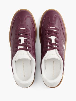 Женские кроссовки Tommy Hilfiger Padded Leather Skater, цвет: Палисандровый коричневый — фото 3
