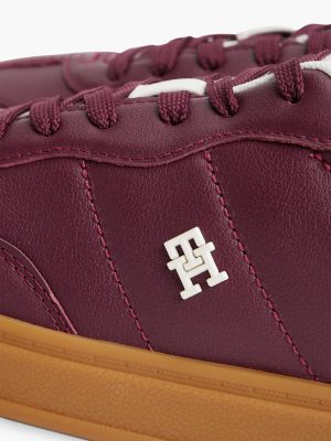 Женские кроссовки Tommy Hilfiger Padded Leather Skater, цвет: Палисандровый коричневый — фото 6