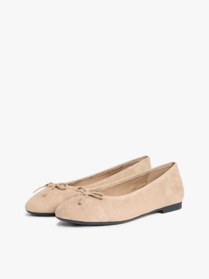 Женские балетки Tommy Hilfiger Suede Ballet Flat, цвет: Песочный холщовый — фото 2