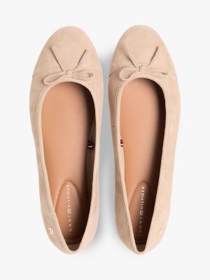 Женские балетки Tommy Hilfiger Suede Ballet Flat, цвет: Песочный холщовый — фото 3