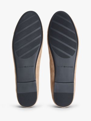 Женские балетки Tommy Hilfiger Suede Ballet Flat, цвет: Песочный холщовый — фото 5