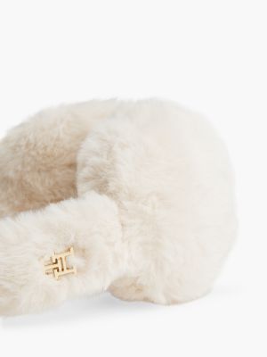 Головные уборы Tommy Hilfiger Faux Fur Earmuff, цвет: Бежевый — фото 3