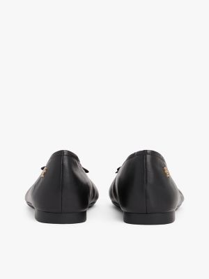 Женские балетки Tommy Hilfiger Patent Toe Leather Ballet Flat, цвет: Чёрный — фото 4