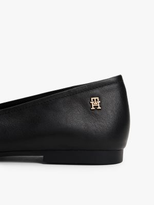 Женские балетки Tommy Hilfiger Patent Toe Leather Ballet Flat, цвет: Чёрный — фото 6