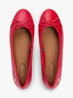 Leather Ballet Flat — Primary Red 3