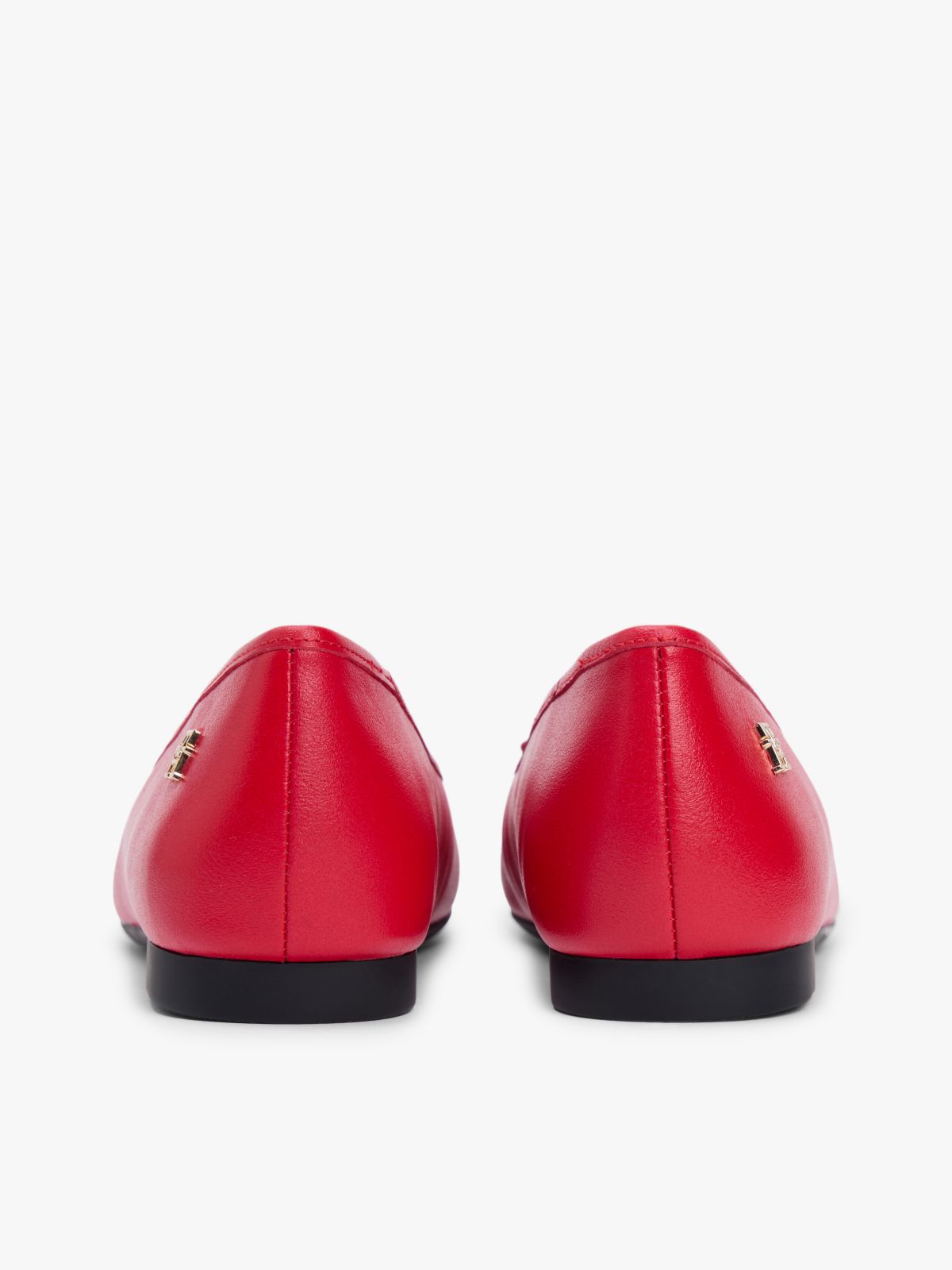 Leather Ballet Flat — Primary Red