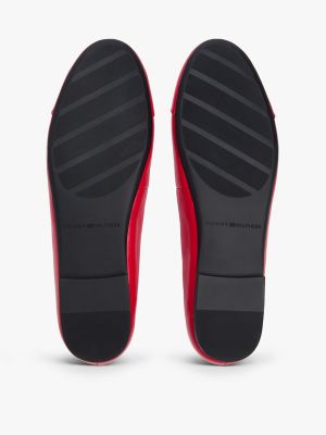 Женские балетки Tommy Hilfiger Leather Ballet Flat, цвет: Красный — фото 5