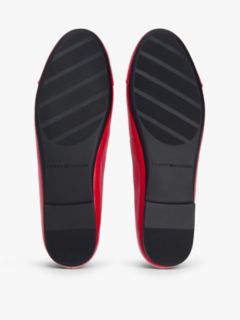 Leather Ballet Flat — Primary Red 5