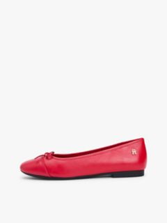 Leather Ballet Flat — Primary Red 7