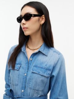 Belted Denim Utility Shirtdress — Medium Wash 3