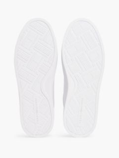 Metallic Accent Canvas Sneaker — White 3