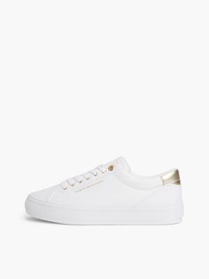 Женские кроссовки Tommy Hilfiger Metallic Accent Canvas, цвет: Белый — фото 7