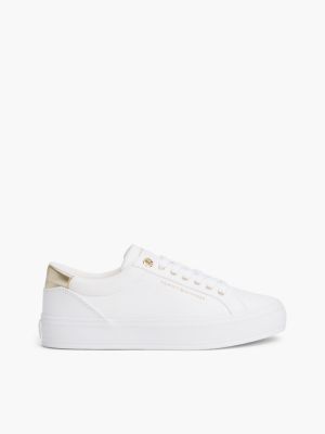 Женские кроссовки Tommy Hilfiger Metallic Accent Canvas, цвет: Белый — фото 1