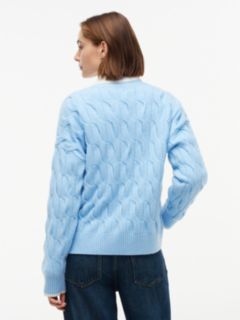 TH Soft Touch Gold-Button Cable Knit Cardigan — Well Water 4