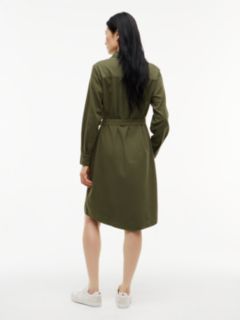 Belted Denim Utility Shirtdress — Huntsman Green 4