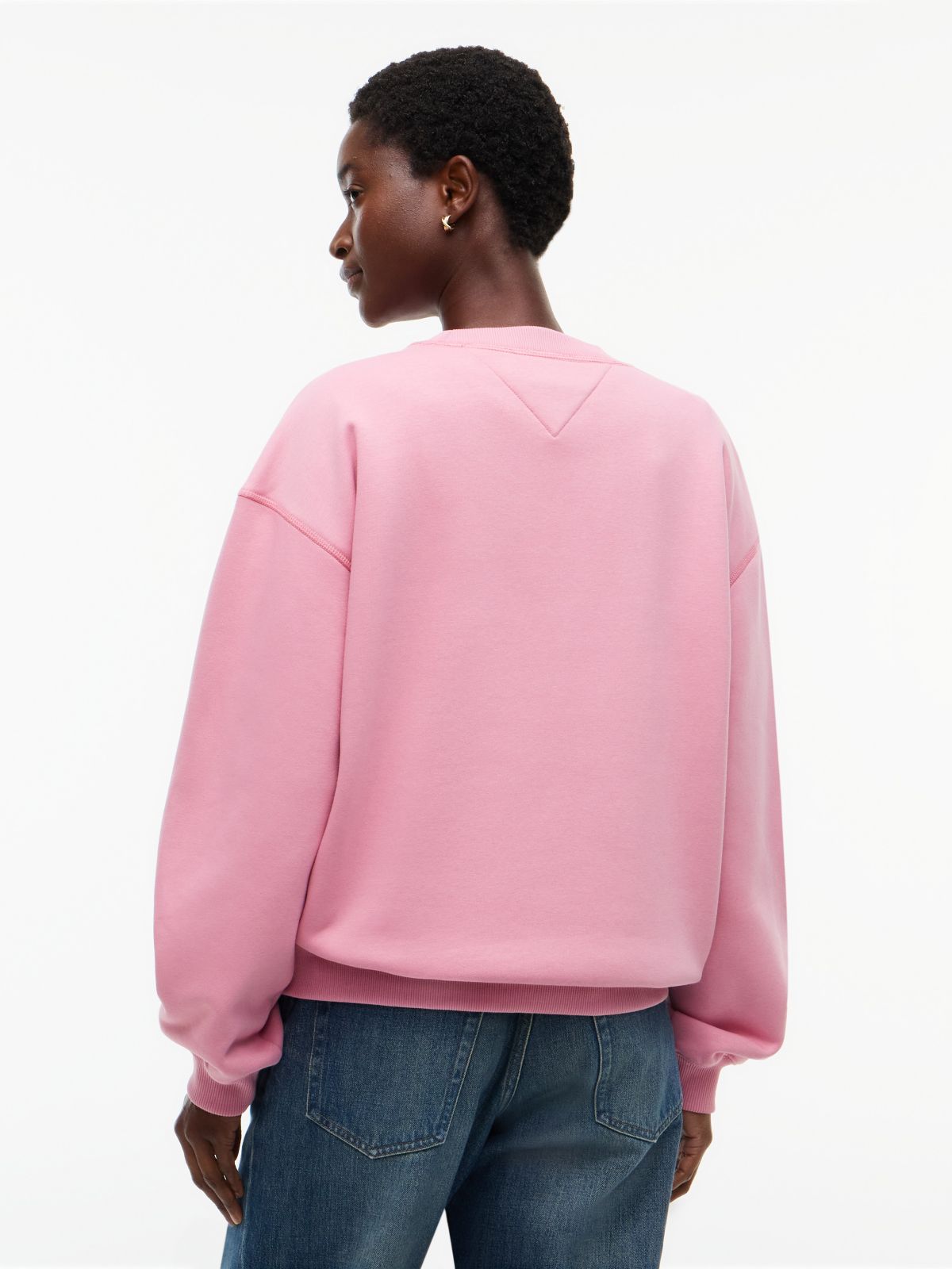 Varsity Tommy Logo Crewneck Sweatshirt — Mystic Pink