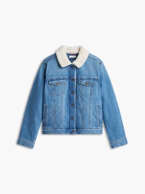 Женская куртка Tommy Hilfiger Teddy Collar Denim, цвет: Варёный — фото 5