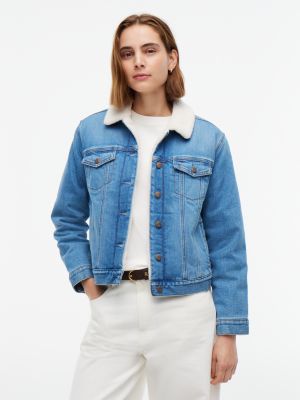 Женская куртка Tommy Hilfiger Teddy Collar Denim, цвет: Варёный — фото 1