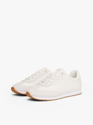 Tommy Hilfiger Leather & Suede Runner Sneaker In White