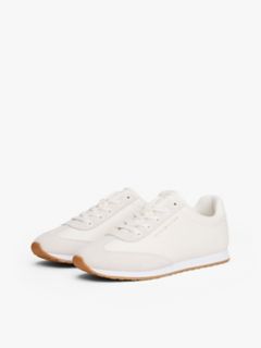 Leather & Suede Runner Sneaker — Ancient White 2