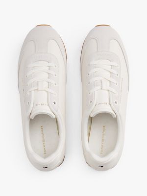 Женские кроссовки Tommy Hilfiger Leather & Suede Runner, цвет: Белый — фото 3
