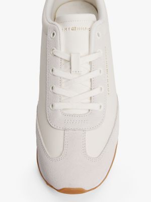 Женские кроссовки Tommy Hilfiger Leather & Suede Runner, цвет: Белый — фото 6