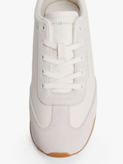 Leather & Suede Runner Sneaker — Ancient White 6