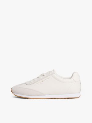 Женские кроссовки Tommy Hilfiger Leather & Suede Runner, цвет: Белый — фото 7