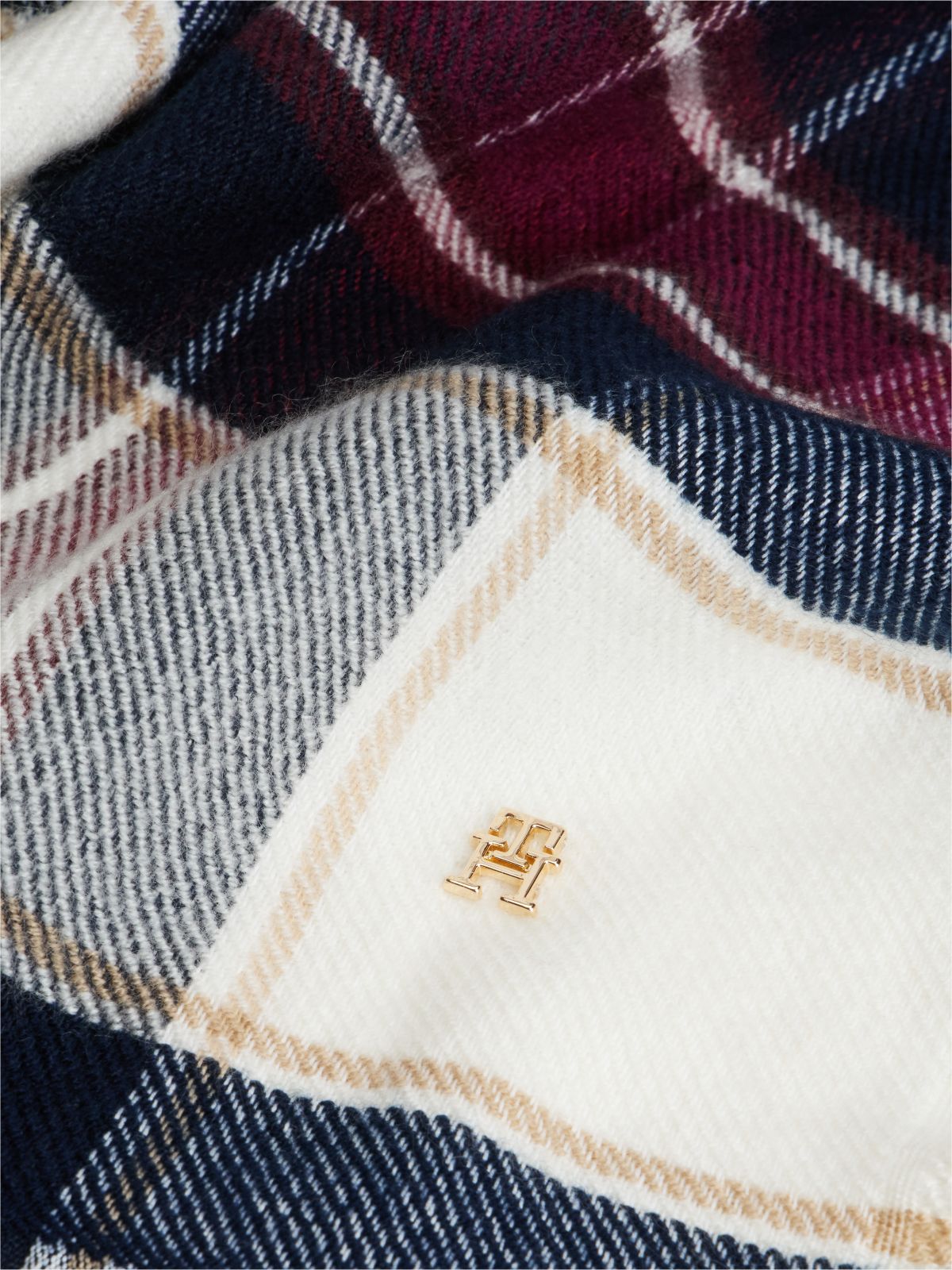 Tartan Cape — Ivory/Multi