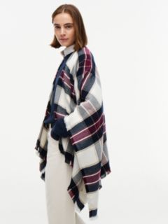 Tartan Cape — Ivory/Multi 4