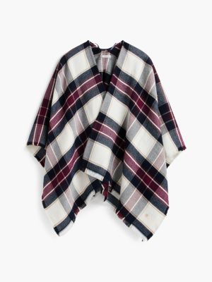 Tartan Cape, Ivory/Multi