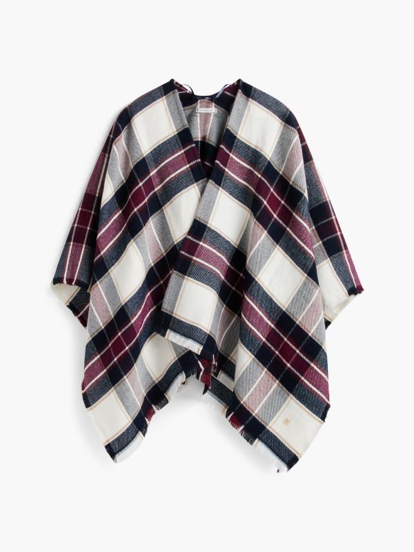 Tartan Cape — Ivory/Multi