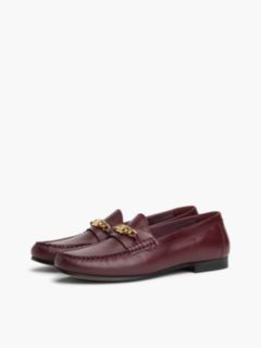 Chain-Link Leather Loafer — Oxblood 2
