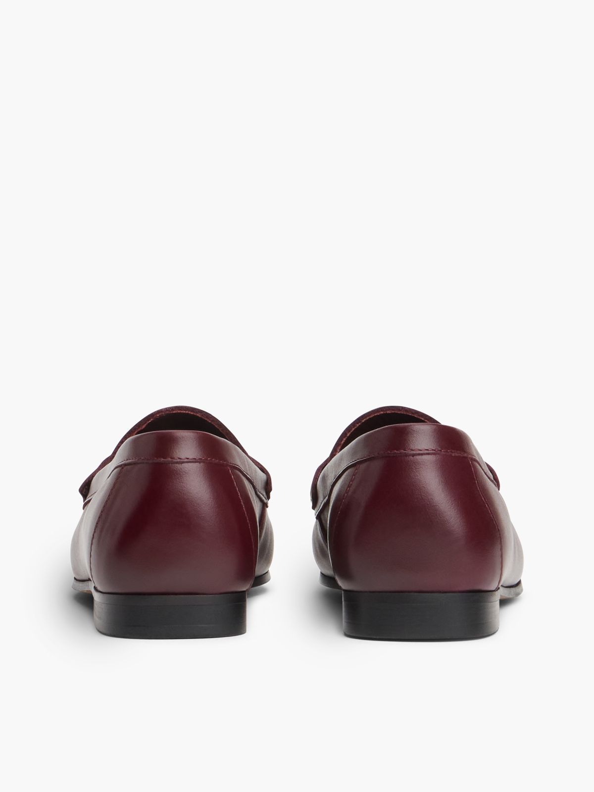 Chain-Link Leather Loafer — Oxblood